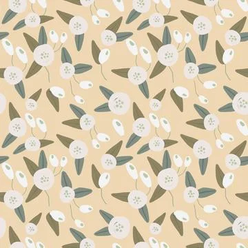 A versatile floral pattern that can be used in various applications, such a.. Stock Illustration