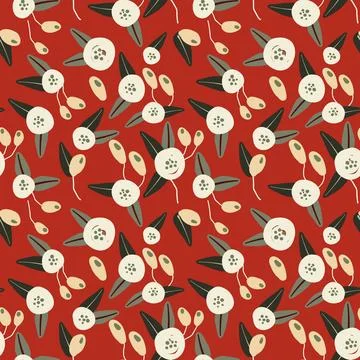 A versatile floral pattern that can be used in various applications, such a.. Stock Illustration