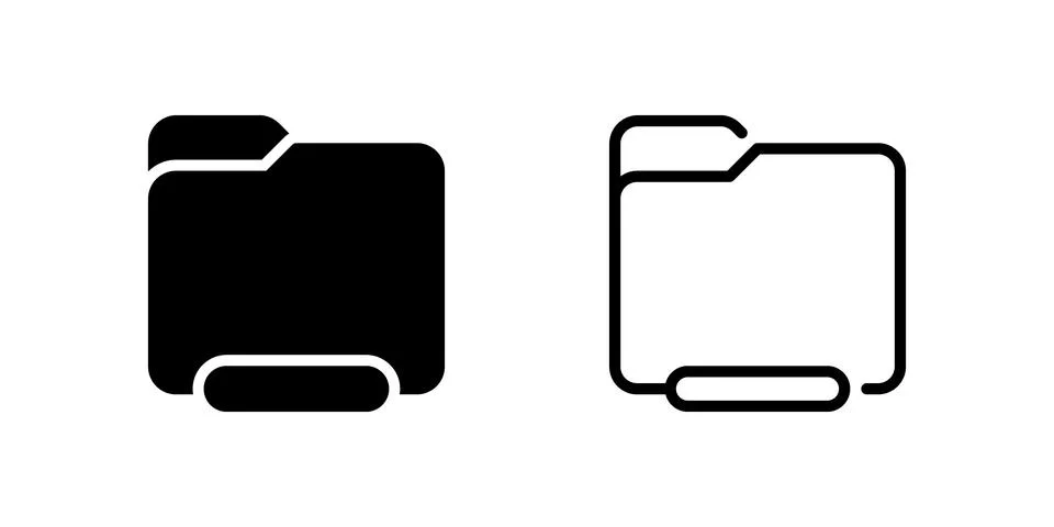Versatile folder icon for file organization, archiving, and document manage.. Stock Illustration