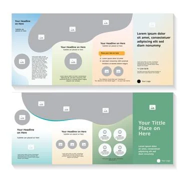 A versatile four-fold business template features contemporary abstract shap.. Stockillustratie