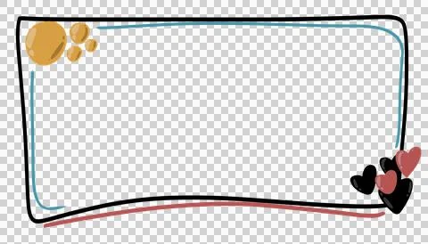 A versatile frame with a touch of gold hearts and hoops, perfect for a variet Stock Illustration