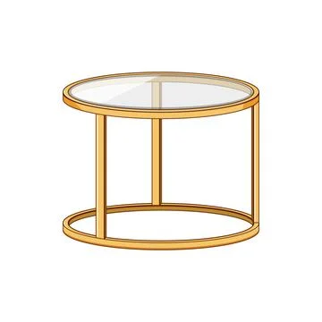 Versatile glass table cartoon vector illustration Illustrazione stock