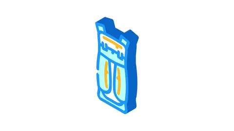 Versatile hiking backpack isometric icon animation Stock Footage 327277965