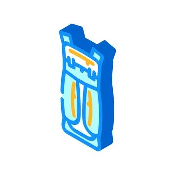 Versatile hiking backpack isometric icon vector illustration Stockillustratie