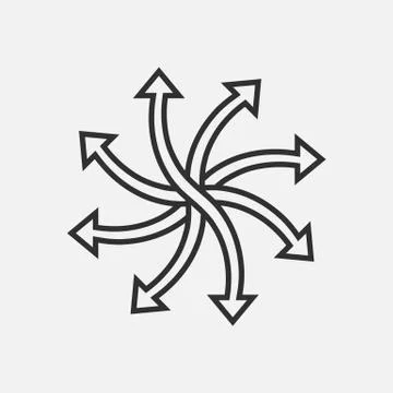 Versatile icon isolated on white background. Vector illustration. Stock Illustration