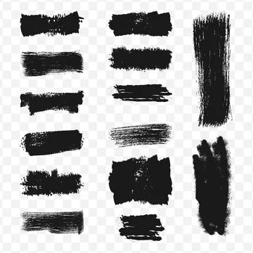 Versatile ink brush textures. Stock Illustration