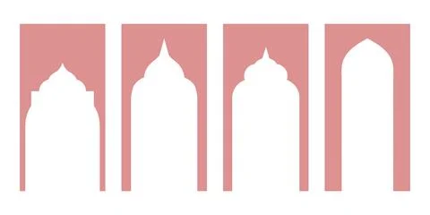 Versatile Islamic Style Borders and Frame Design Templates. A Thoughtful Fusi Stock Illustration