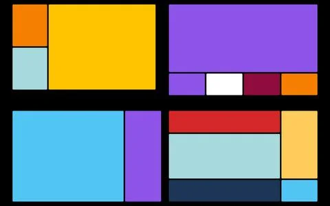 Versatile layout grid template collection for web designers and UI developers Stock Illustration