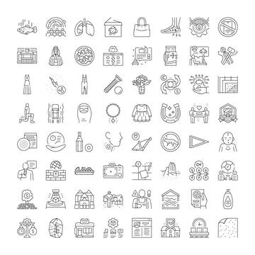 Versatile line icons set for web design and app interfaces イラスト素材
