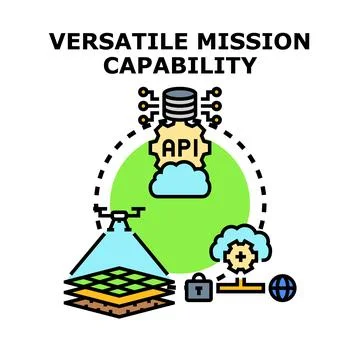Versatile mission capability concept developing digital solutions Stock Illustration