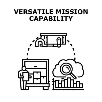 Versatile mission capability illustrating logistic solutions Stock Illustration