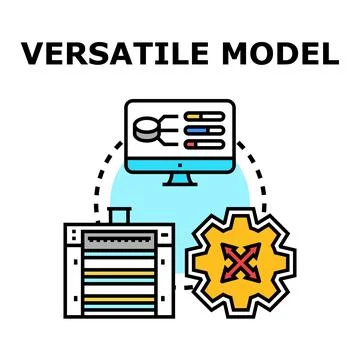 Versatile model concept for data processing and system development Stock Illustration