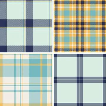 Versatile plaid pattern set built for fashion production. The pack includes m イラスト素材