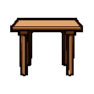 Versatile plastic table pixel art vector illustration Stock Illustration