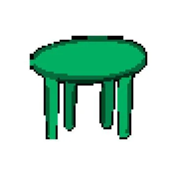Versatile plastic table pixel art vector illustration Stock Illustration
