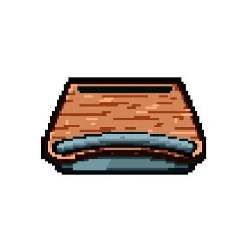 Versatile portable lap desk pixel art vector illustration Ilustração Stock