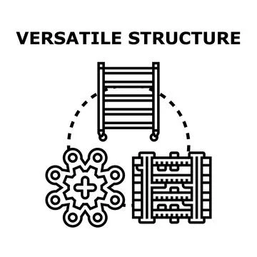 Versatile structure concept with modular system elements Stock Illustration