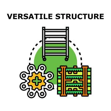 Versatile structure concept with modular system elements Stock Illustration