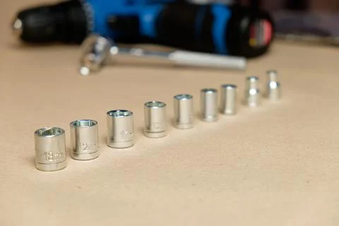 Versatile toolkit with essential sockets for home renovation and construction 写真素材