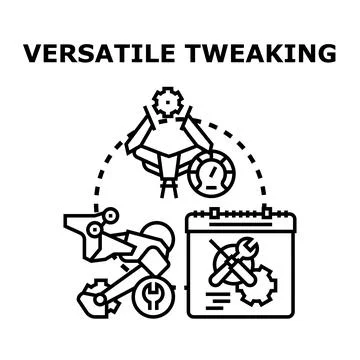 Versatile tweaking optimizing system functionality concept Stock Illustration