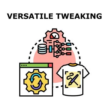 Versatile tweaking for system configuration and customization Stock Illustration
