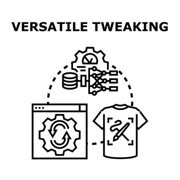 Versatile tweaking for system configuration and customization Stock Illustration