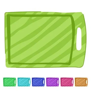 Versatile wooden cutting board vector cartoon graphic Illustrazione stock