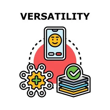 Versatility concept with digital application and multiple options Stock Illustration