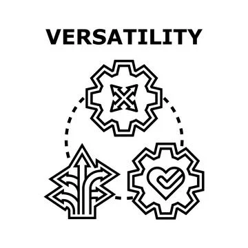Versatility concept illustration showing adaptability and multifunctionality Stock Illustration