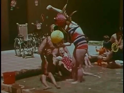 The versatility of water helps Mentally challenged children learn how to count Video stock 74936742