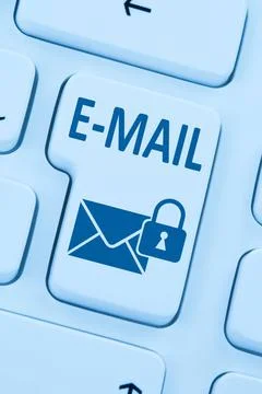 Verschlüsselte sichere E-Mail Email Mail senden Internet Brief online web .. Stock Photos