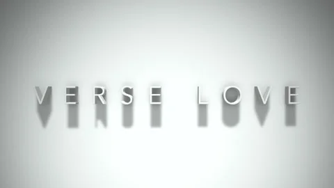 Verse love 3D title animation with shadows on a white background Stock Footage 296865631