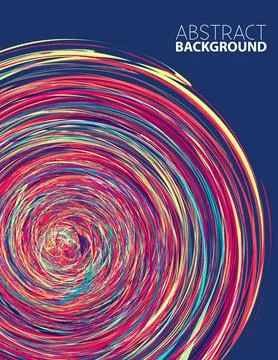 Versicolor thin strips on a blue background. Vector Stock Illustration