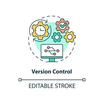 Version control concept icon Illustrazione stock