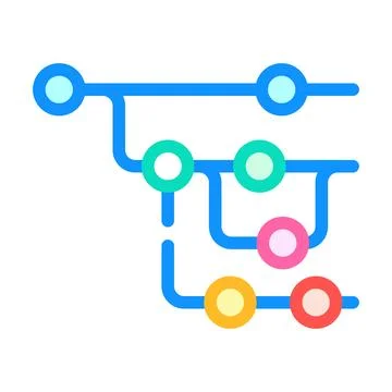 Version control software color icon vector illustration 스톡 일러스트