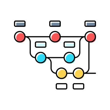 Version control software color icon vector illustration Stock-Illustration