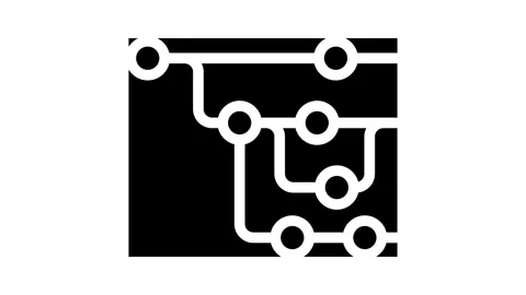 Version control software glyph icon animation Stock Footage 326743827