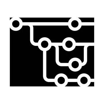 Version control software glyph icon vector illustration イラスト素材