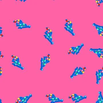 Version control software isometric icon seamless pattern Stock-Illustration