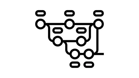 Version control software line icon animation Stock Footage 326131366