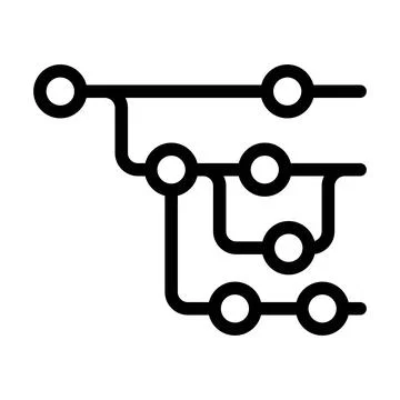 Version control software line icon vector illustration Stock Illustration