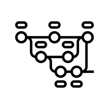 Version control software line icon vector illustration Stock-Illustration