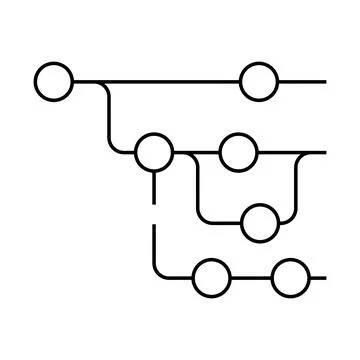 Version control software line icon vector illustration Illustrazione stock