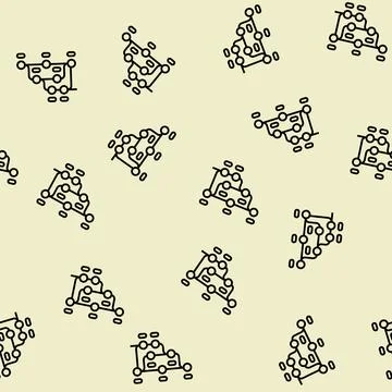 Version control software line seamless pattern 스톡 일러스트