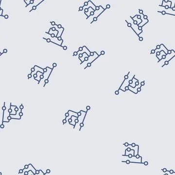Version control software line vector seamless pattern イラスト素材