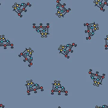 Version control software vector seamless pattern イラスト素材