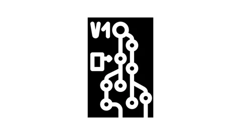 Version control technical writer glyph icon animation 動画素材 326741271