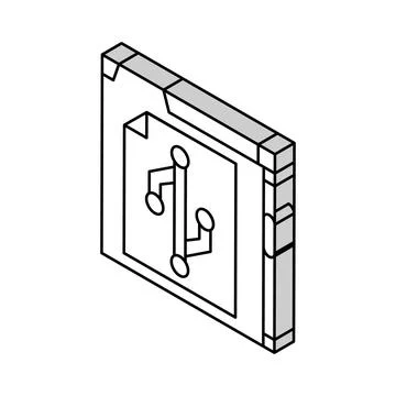 Version control technical writer isometric icon vector illustration Stock Illustration