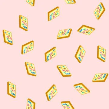 Version control technical writer isometric icon seamless pattern Illustrazione stock