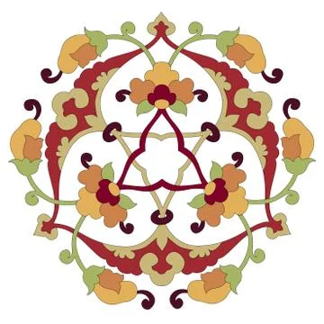 Version thirty seven series designed from the ottoman pattern Stock Illustration